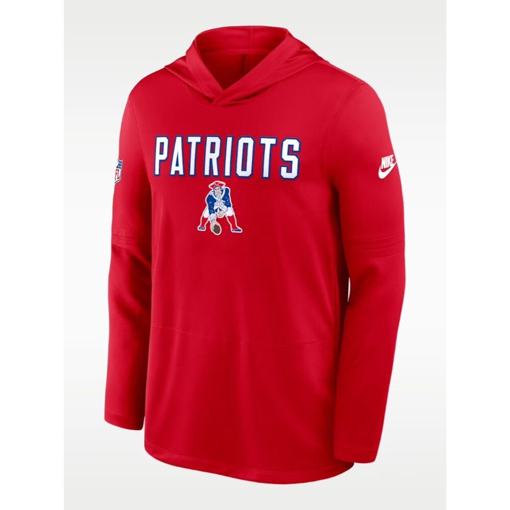 New England Patriots Pass Accuracy Nike Dri-FIT NFL Long-Sleeve Hooded Top Large